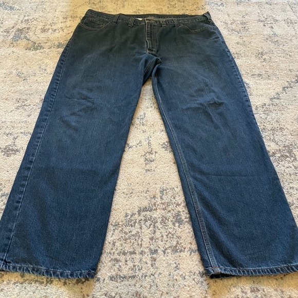 Carhartt | Relaxed Fit Denim Jeans Dark Wash Size 44 x 32 Stretch Work Outdoor - Picture 2 of 9